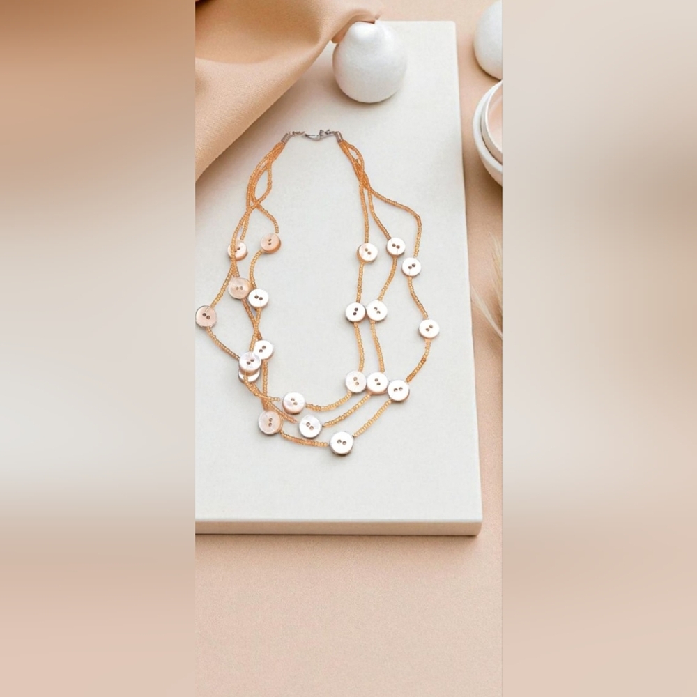 Button and Bead Necklace